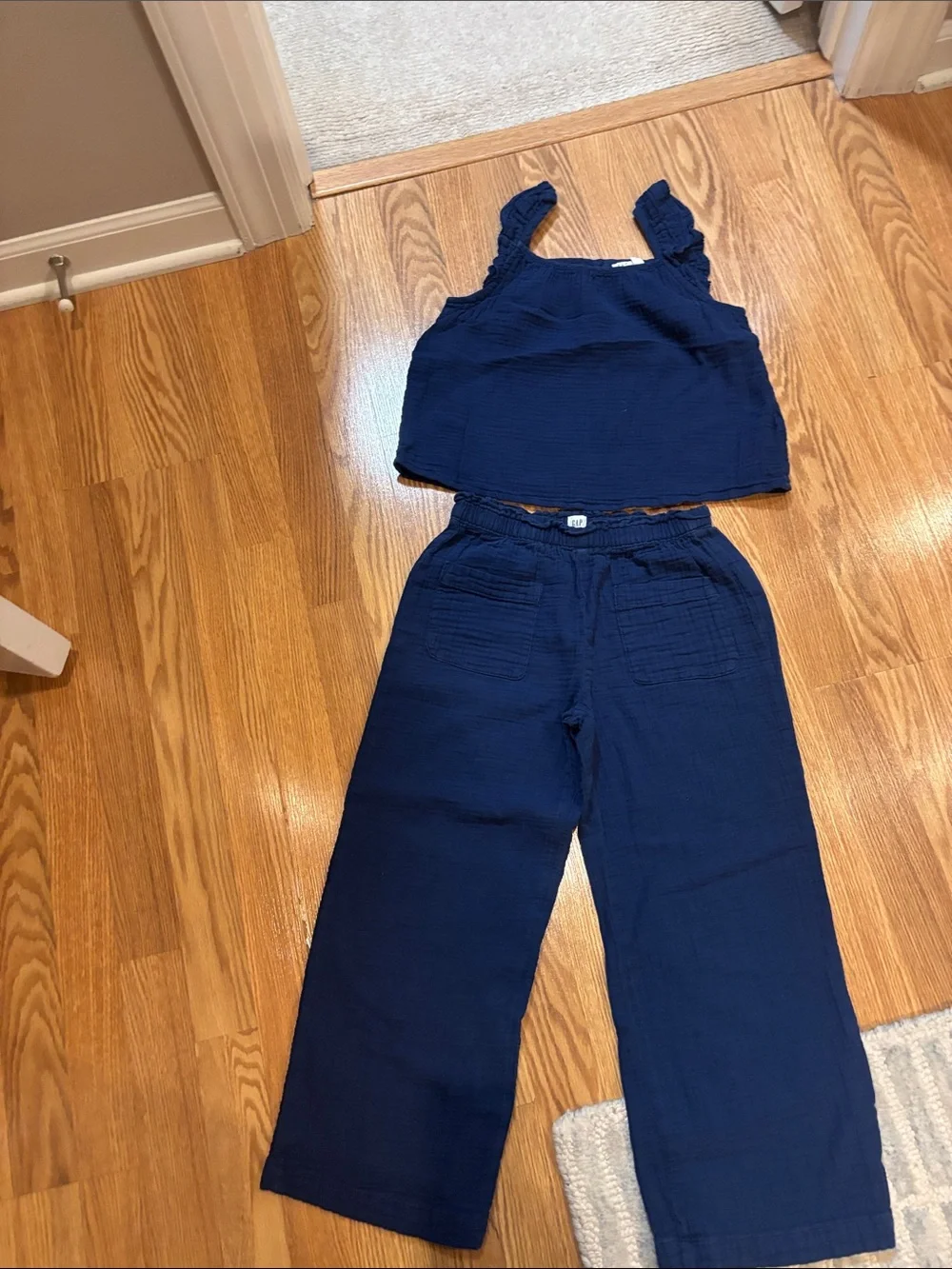 GAP Navy Two-Piece Wide-Leg Set
